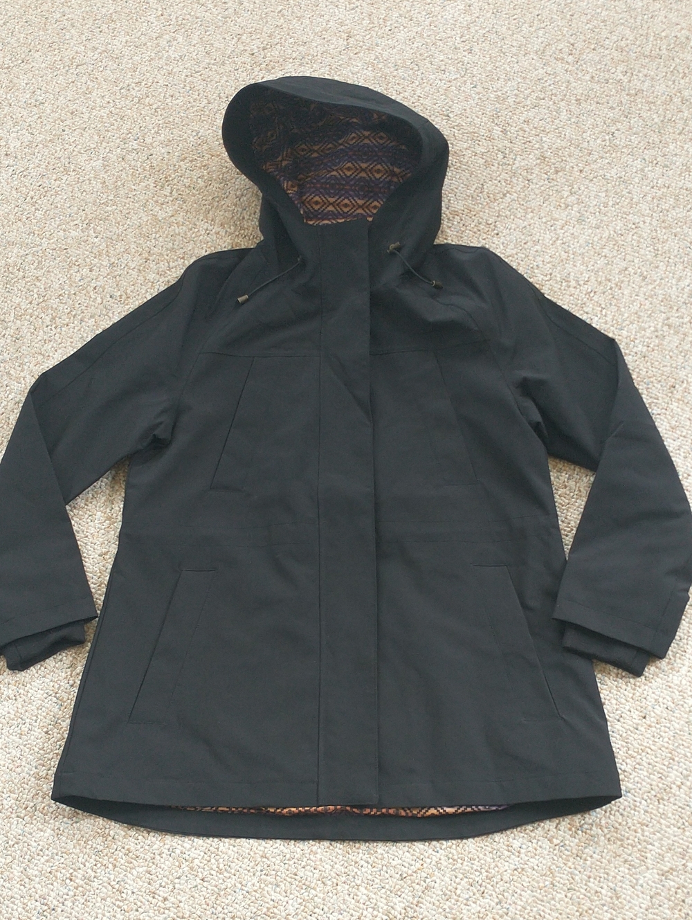 Pendleton Hooded Rain Jacket Coat Harding Print Lining Small